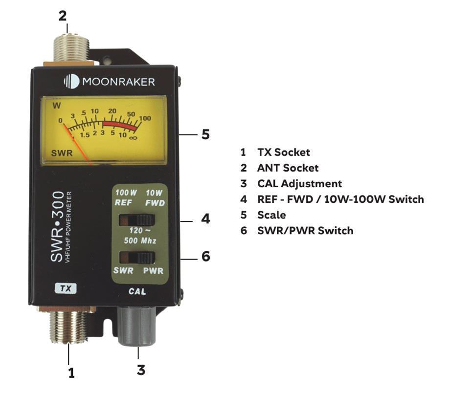 Moonraker 21 922 Moonraker SWR 300 VHF UHF SWR Power Meters DX