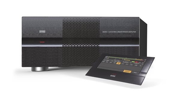 Image showing the front of the Acom 2020S with remote control unit