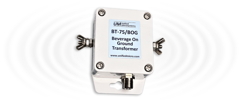 United Microsystems BT-75/BOG Beverage-on-Ground (BOG) Antenna Transformer