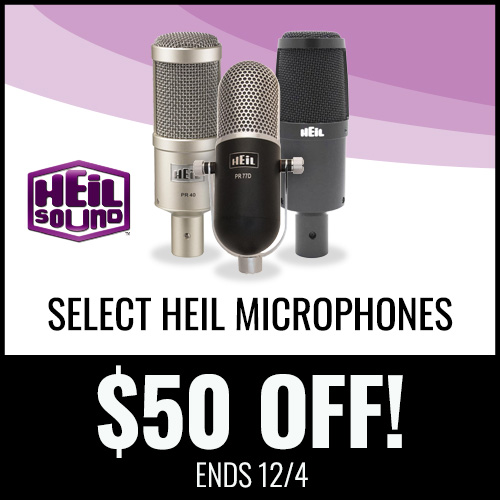 50 Dollars Off Select Heil Microphones Ends December 4th