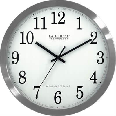 La Crosse Technology WT-3102B 10 Atomic Wall Clock, Black, NIB Atomic Time