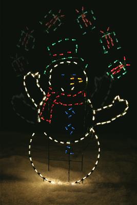 Juggling Snowman Animated LED Display