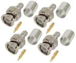 Amphenol RF 112533 Solderless BNC Male Connectors 112533-4