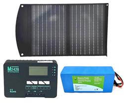 Bioenno Power Portable Solar Panel, Charge Controller and Battery Packages SOL-1212A