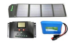 Bioenno Power Portable Solar Panel, Charge Controller and Battery Packages SOL-3AB