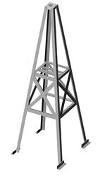 Carlson Communications Roof Mounted Antenna Towers - 7.92 Ft. Tower 