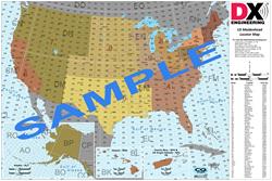 DX and Grid Square Maps USGHWP-24X36
