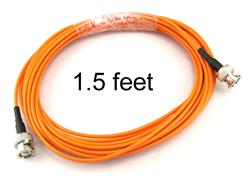 DX Engineering RG-174 50-ohm Hi-Viz Orange Mini Coaxial Assemblies DXE-174VDB1-5