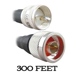 DX Engineering 400MAX Type-N to PL-259 Low-Loss 50-ohm Coaxial Adapter Cable Assemblies DXE-400MAXNXC300