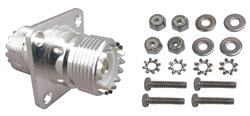 DX Engineering Silver Plated UHF Flanged Double Female Bulkhead Connector Kits DXE-UHF-FDFB-KIT