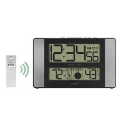 La Crosse Technology Digital White Wall Clock with Temperature and