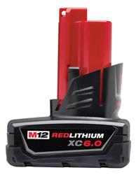 Milwaukee M12 REDLITHIUM XC6.0 Batteries 48-11-2460