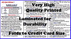 Nifty Accessories Quick Reference Cards