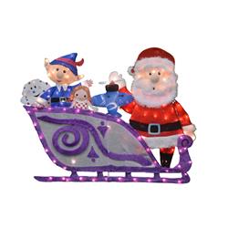 Rudolph's Santa and Misfit Sleigh Light Display 16366-L2D