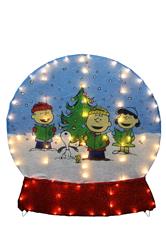 Peanuts Printed Snow Globe Light Display 56300