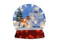 Rudolph and Bumble Snow Globe Display 56413