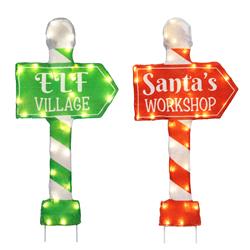 Candy Cane Direction Sign Display 66293