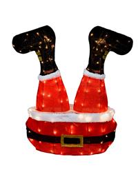 Upside-Down Santa Claus Tinsel-Light Display 76218