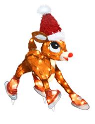 Rudolph Skating Tinsel-Light Display 76405