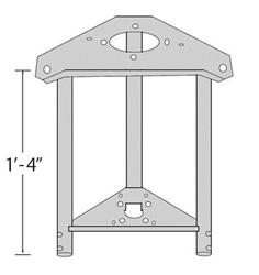 ROHN BA25G Tower Bearing Plates with Accessory Shelf BAS25G