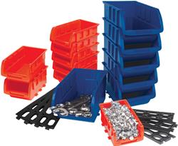 Performance Tool 15-Piece Stackable Storage Bin Sets W5195