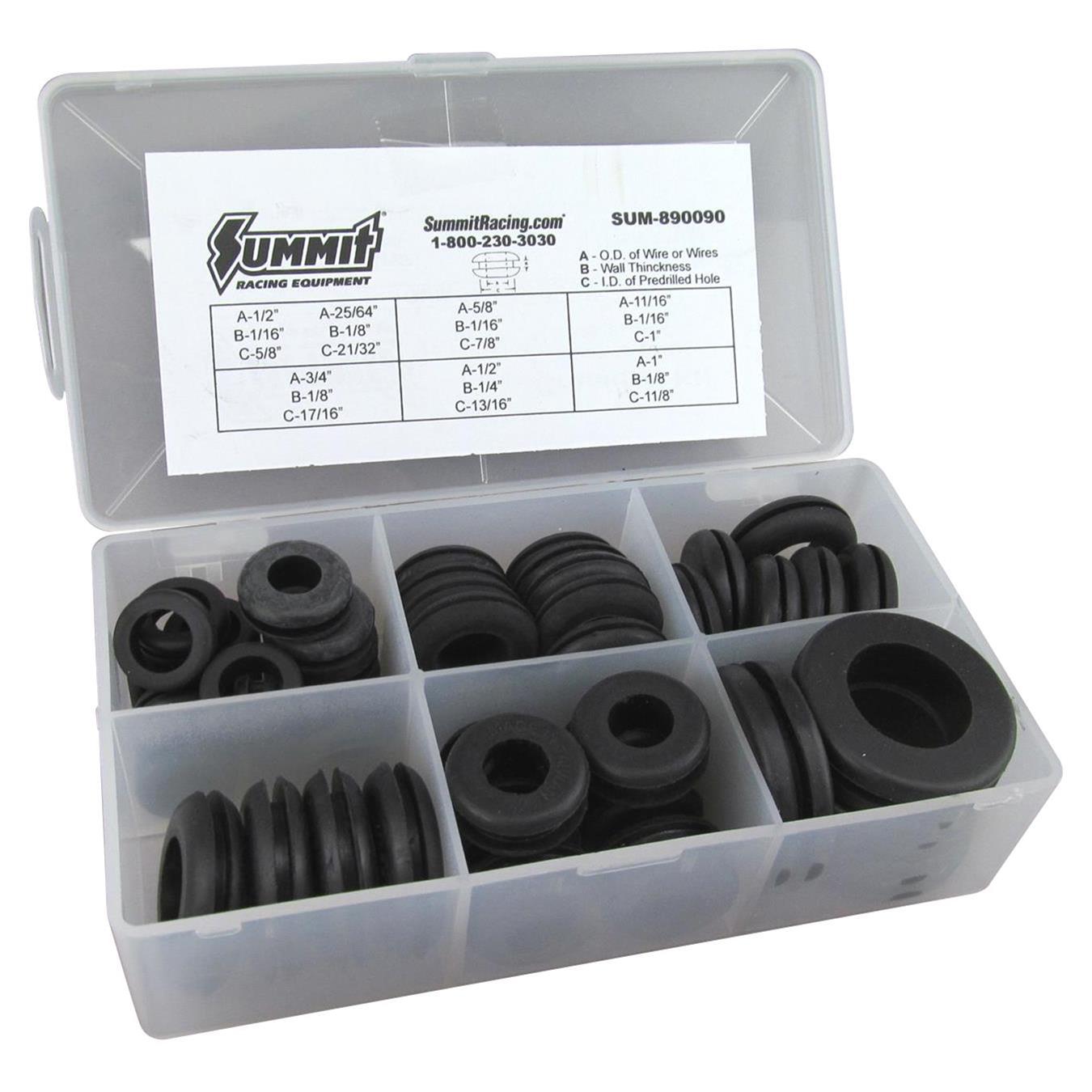 コムドットセット Summit Racing SUM-890090 Grommet Assortment Kits | DX Engineering
