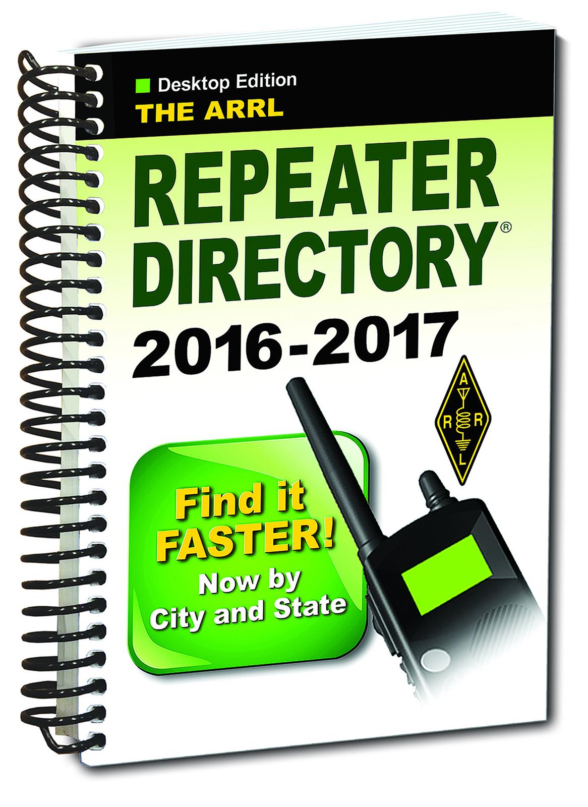 ARRL 0543 The ARRL Repeater Directory Spiral Bound 2016/17 Desktop