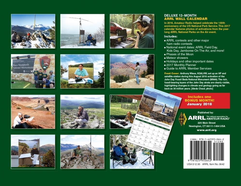 ARRL 0734 2018 ARRL Calendars DX Engineering