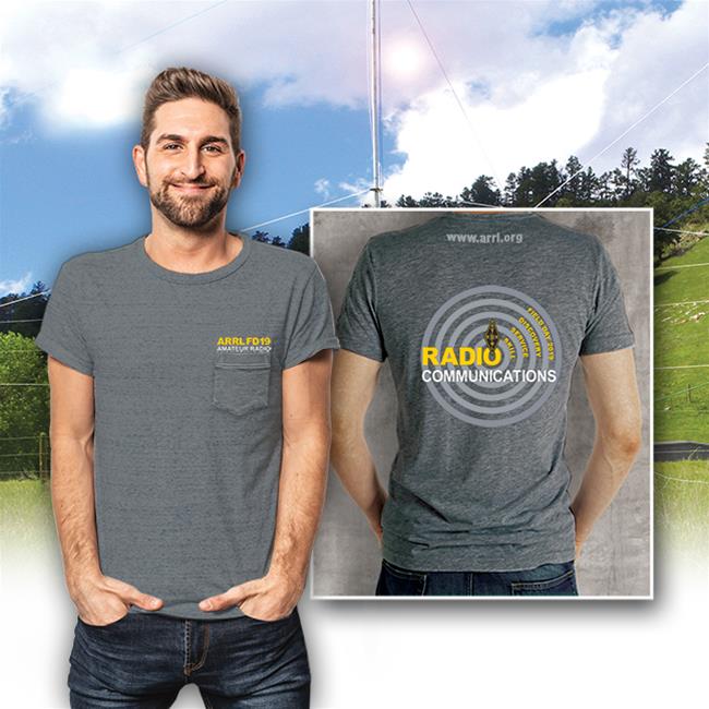 ARRL 2019XL 2019 ARRL Field Day Charcoal Pocket TShirts DX Engineering