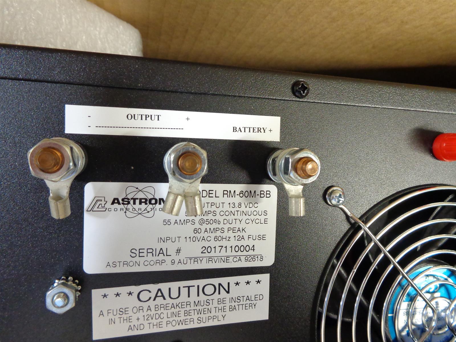 Astron Corporation RM60MBBSD Astron Rack Mounted Linear Power