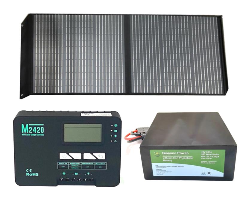 Bioenno Power SOL-30AS Bioenno Power Portable Solar Panel, Charge ...