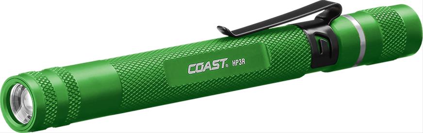 coast hp3r rechargeable flashlight 500 Lumen LED Penlight with Twist Focus, Orange and 5.8 length COAST HP3R 500 Lumen Rechargeable