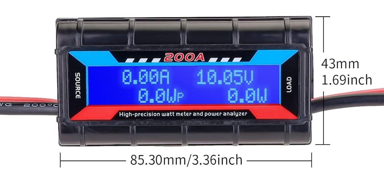 Misc Vendor DCVAWM200P 200 Amp Inline DC Power Analyzer and Watt