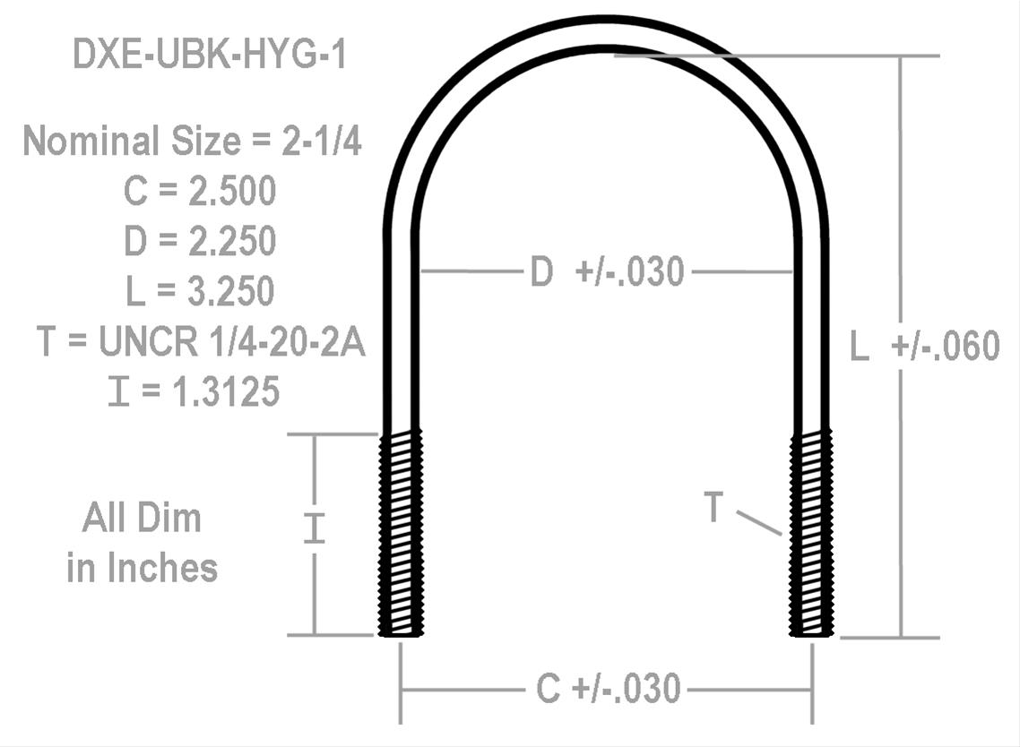 DX Engineering DXE-UBK-HYG-1 DX Engineering Replacement U-Bolt