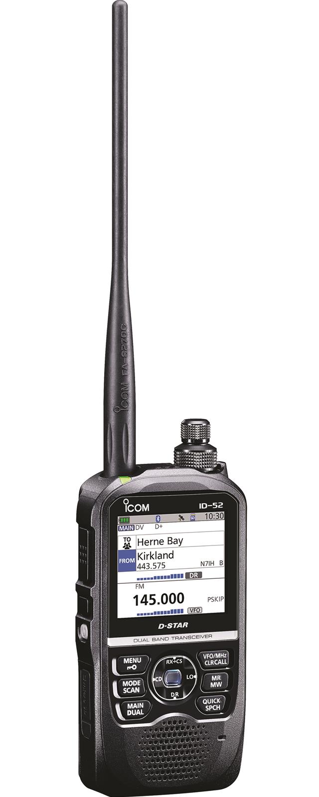 ID52A ID52A VHF/UHF MultiFunction DStar Handheld