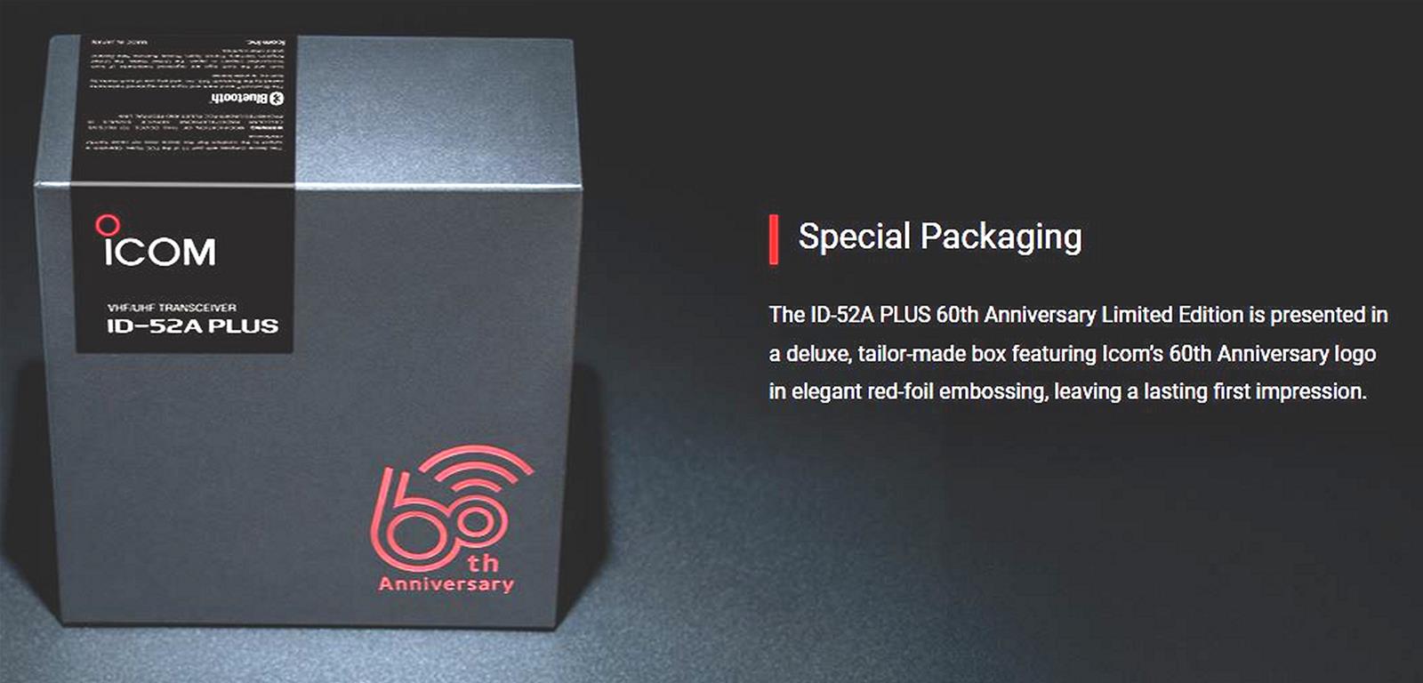ICOM ID52APLUSANN ICOM ID-52A PLUS 60th Anniversary Limited
