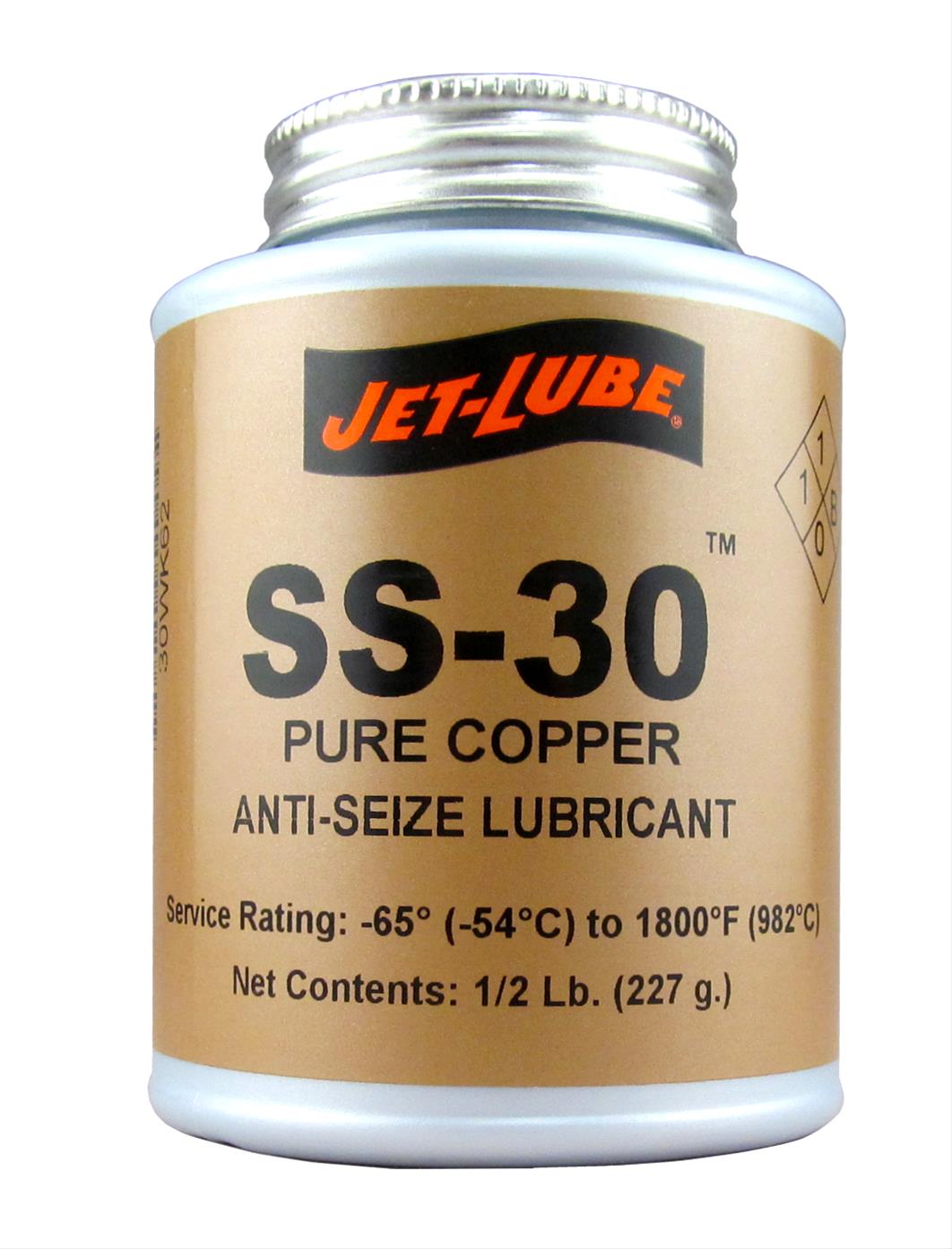 JetLube SS30 Pure Copper AntiSeize 12502 Free Shipping on Most