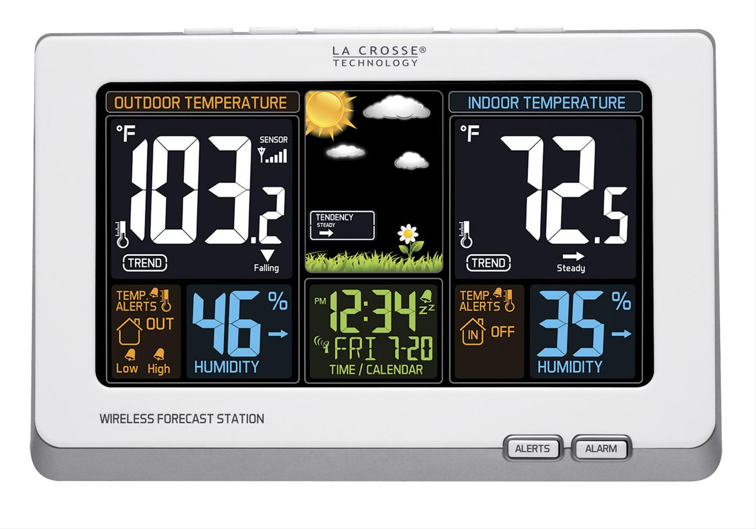 New ! La Crosse Technology Wireless Weather Station with Atomic Time & Date