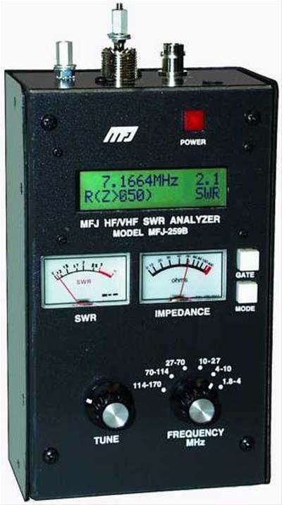 MFJ MFJ-259 HF/VHF SWR ANALIZER with RF Resistance Meter and Carrying Pouch 