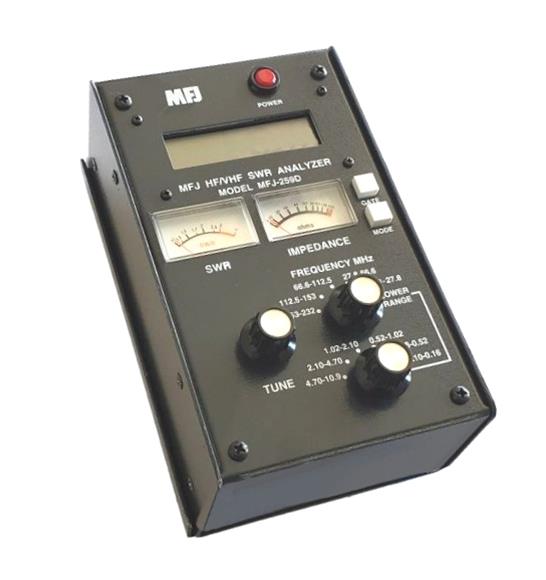 MFJ MFJ259D MFJ 259D 280 kHz 230 MHz plus 2200 Meter Antenna SWR