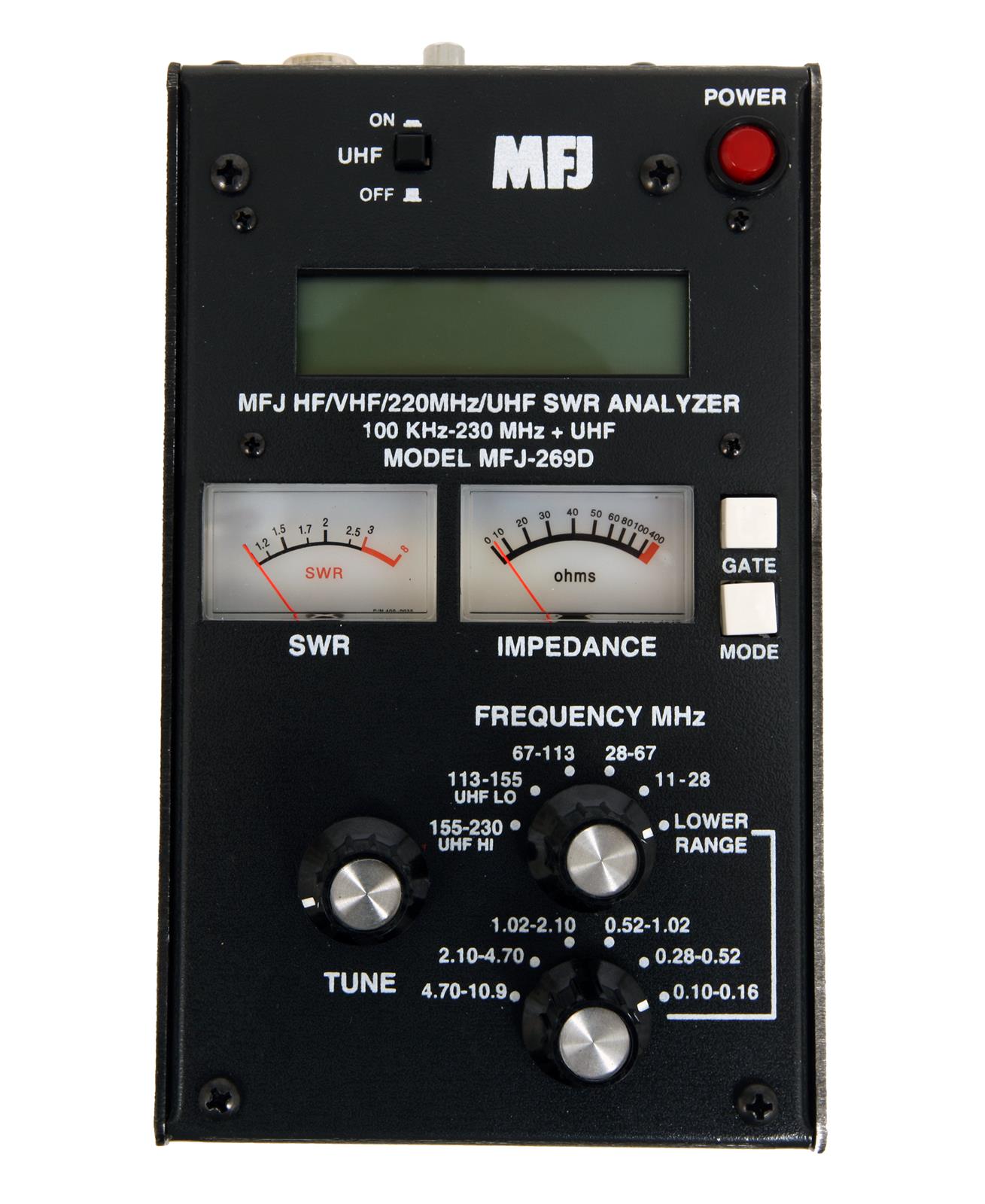 MFJ MFJ269D MFJ269D 100 kHz160 kHz, 260 kHz to 230 MHz, 415470 MHz