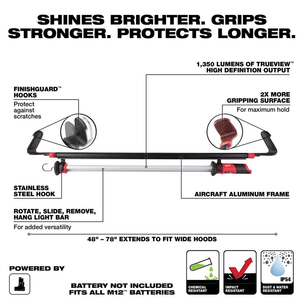 アンモライト Milwaukee Tool 2125-20 Milwaukee M12 Underhood Lights | DX Engineering