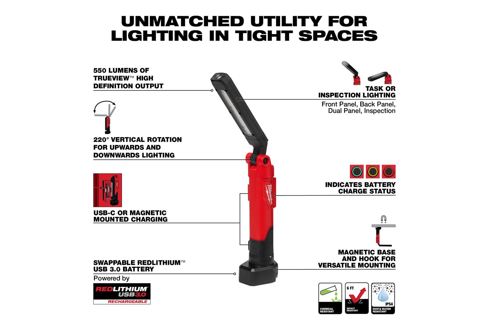 Milwaukee Tool 2128-22 Milwaukee REDLITHIUM USB Magnetic Stick