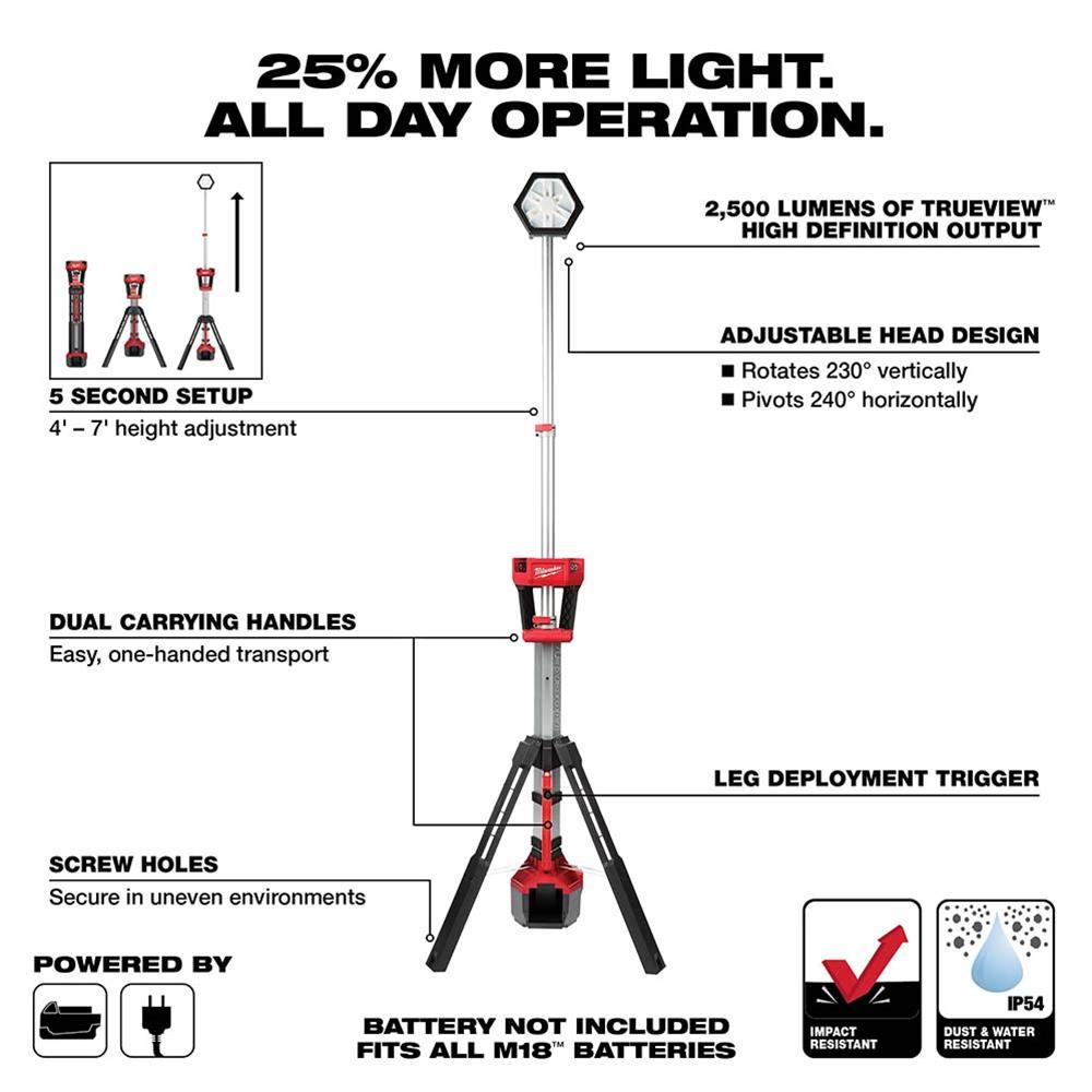Milwaukee Tool 2131-20 Milwaukee M18 ROCKET Dual Power Tower