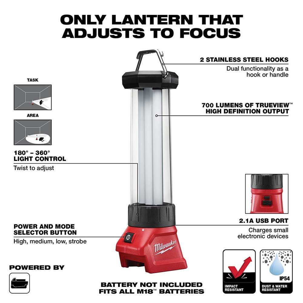 YU☆ Milwaukee M18 18-Volt Lithium-Ion Cordless 700-Lumen LED Lantern