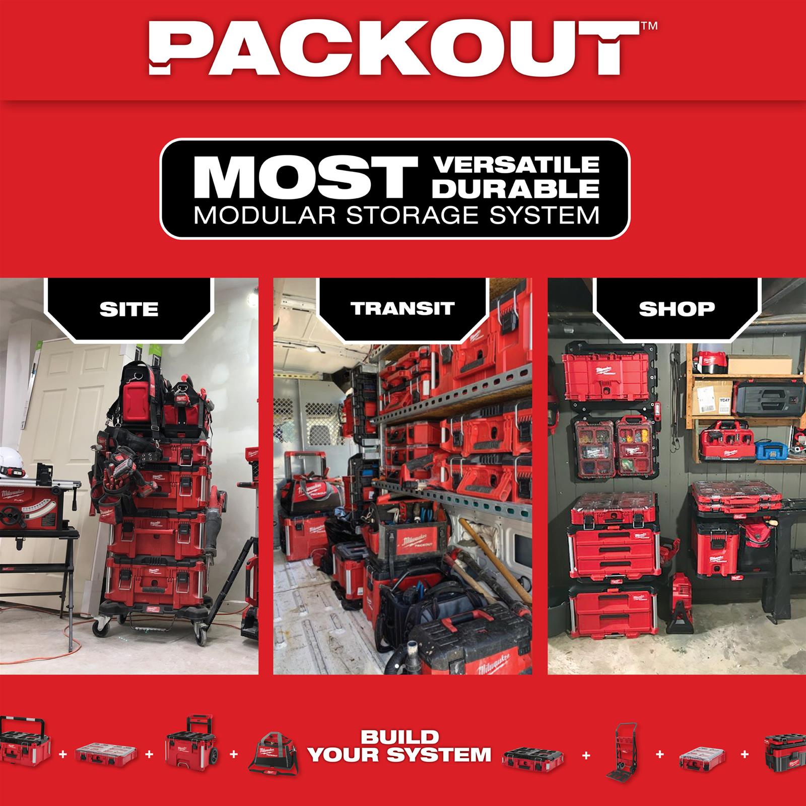 Milwaukee Tool 48-22-8316 Milwaukee PACKOUT 15 in. Structured Tool 