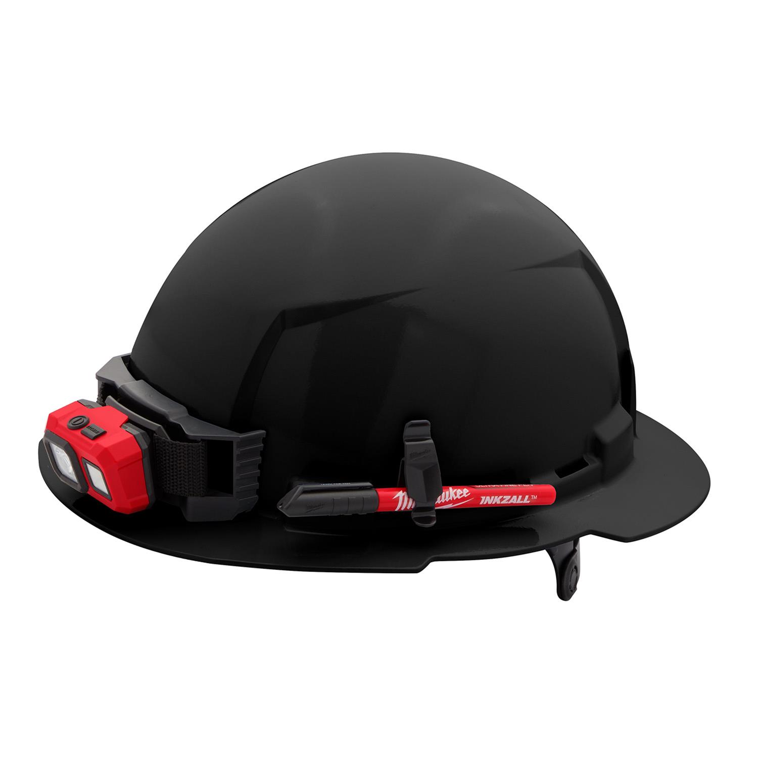 Milwaukee 48-73-1131 Black Full Brim Hard Hat with 6PT Ratcheting Suspension – Type 1 Class E, image size:1500x1500
