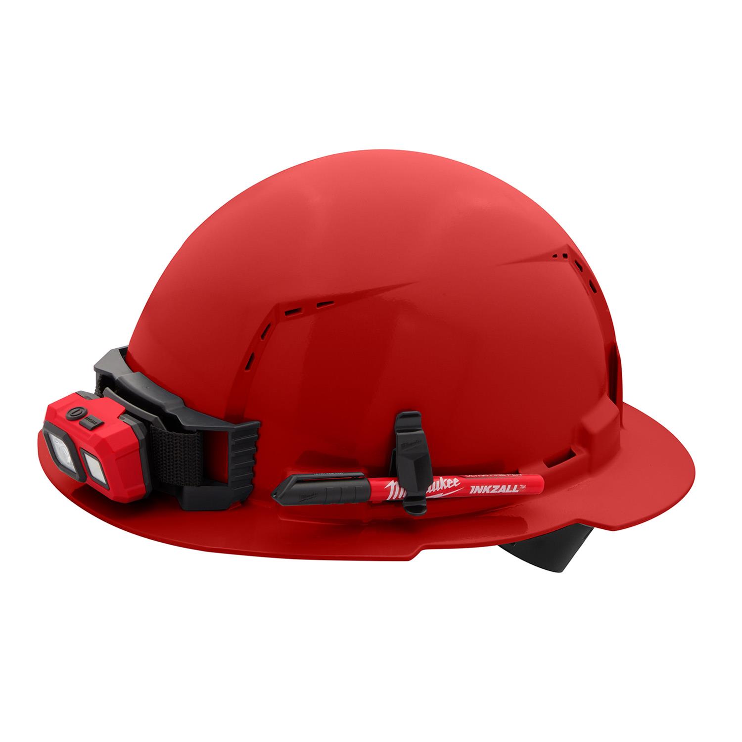 Milwaukee Tool 48731209 Milwaukee Full Brim Vented Hard Hats with 4