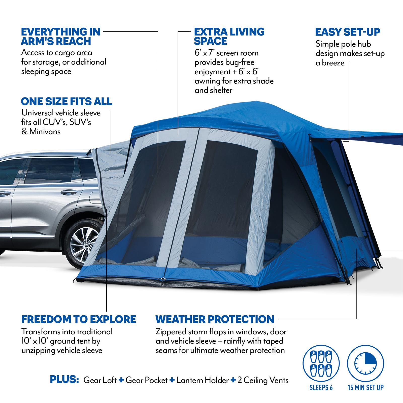 Napier 84000 Napier Sportz SUV Tents with Screen Room | DX Engineering