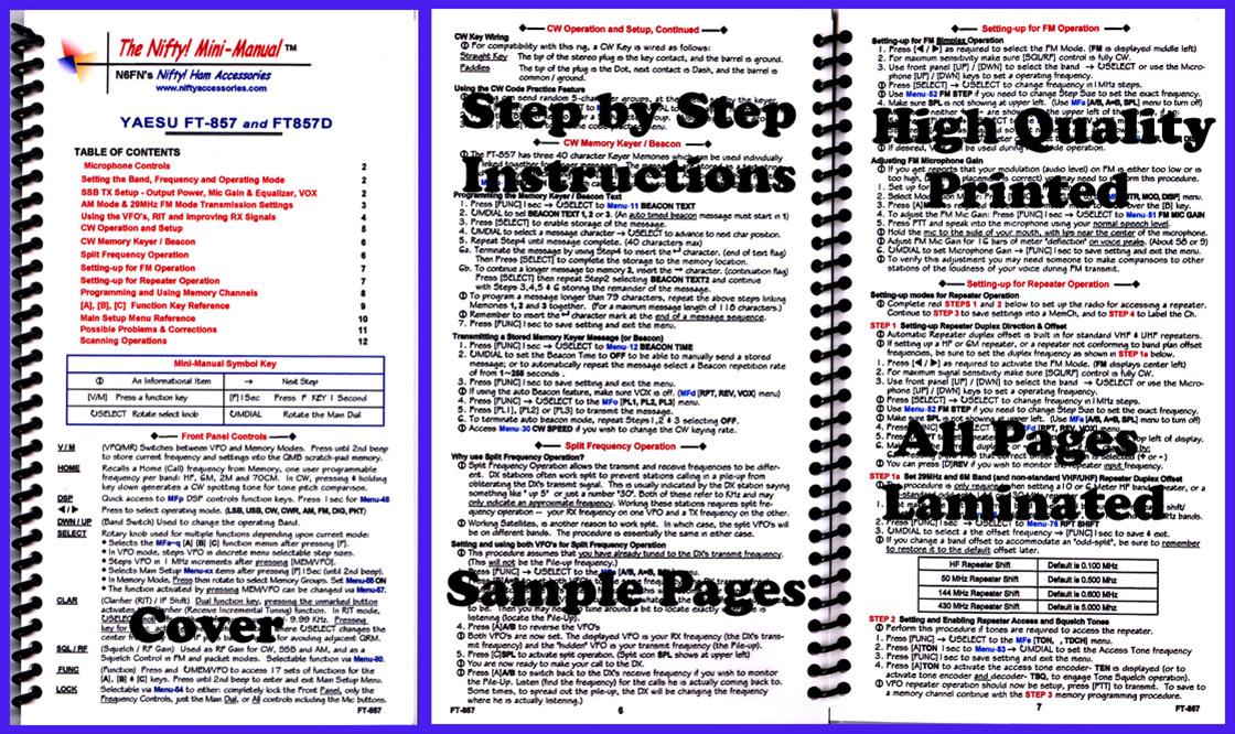 Nifty Accessories MM-FT857D Nifty Accessories Reference Guides